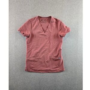FIGS Casma Three-Pocket Scrub Top Womens XXS Mauve Nurse Medical  FW1100